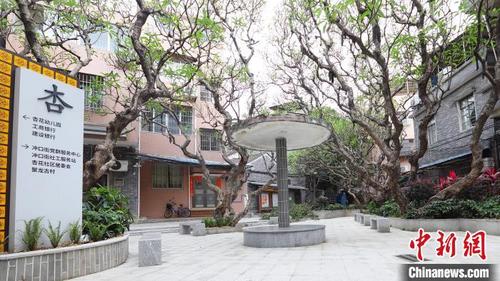 中国侨网荔湾区冲口街杏花社区。 广州市城市管理和综合执法局供图