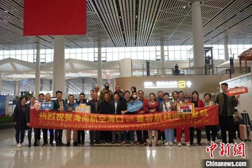 中国侨网2月20日，海南航空海口—曼谷国际航线顺利复航。　海南航空供图