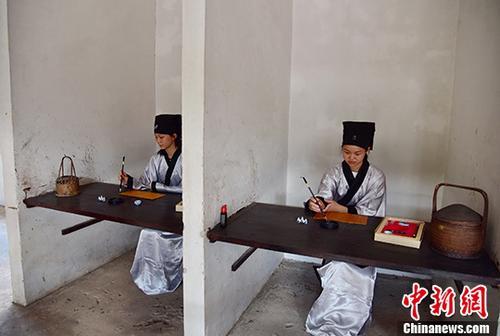 广东河源再现古代龙川科举乡试场景