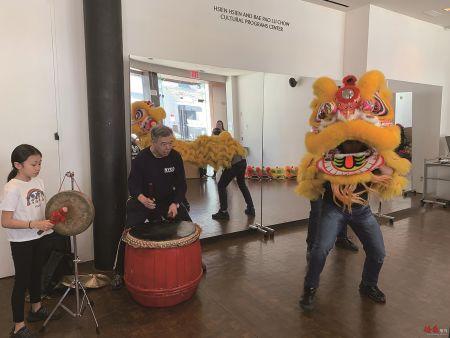 中国侨网图为美华博物馆举办舞狮工作坊活动。(纽约侨报网/杨澄雨 摄)