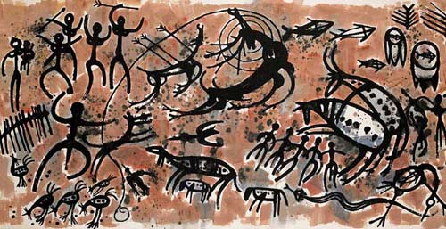 阴山岩画-狩猎图